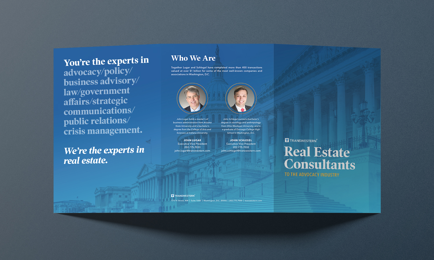 Real Estate Consultants trifold brochure: interiors