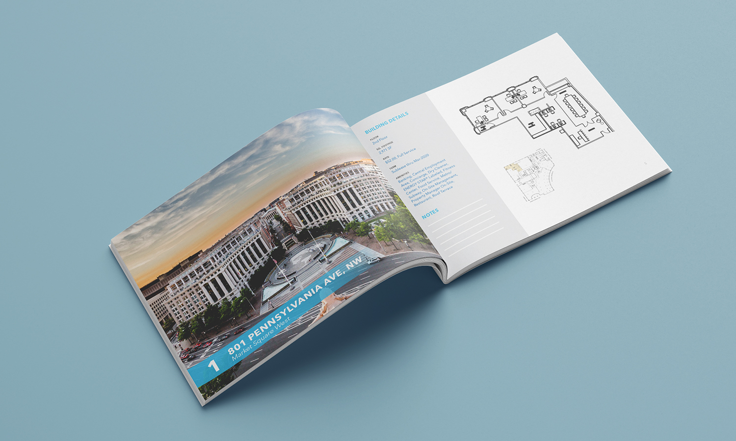 Property tour book interior spread